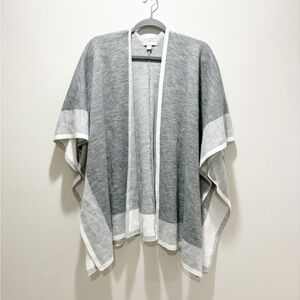 LOFT • Women’s Colorblock Poncho Shawl Sweater Fall NWOT Size M/L